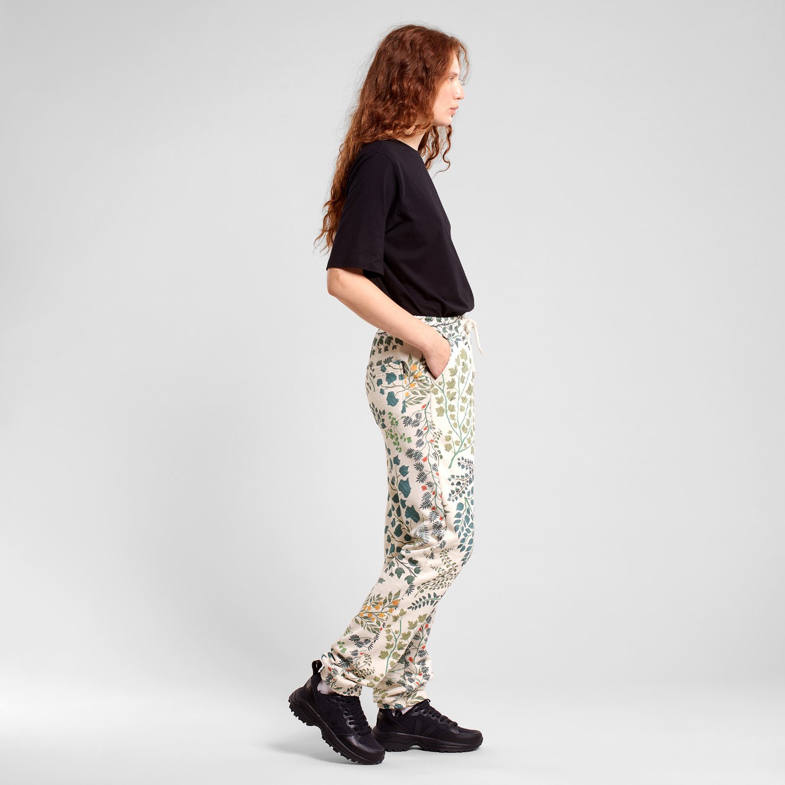 Sweatpants Tensta Botanical Quilt Oat White