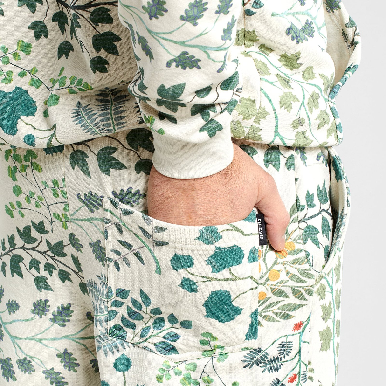 Sweatpants Tensta Botanical Quilt Oat White