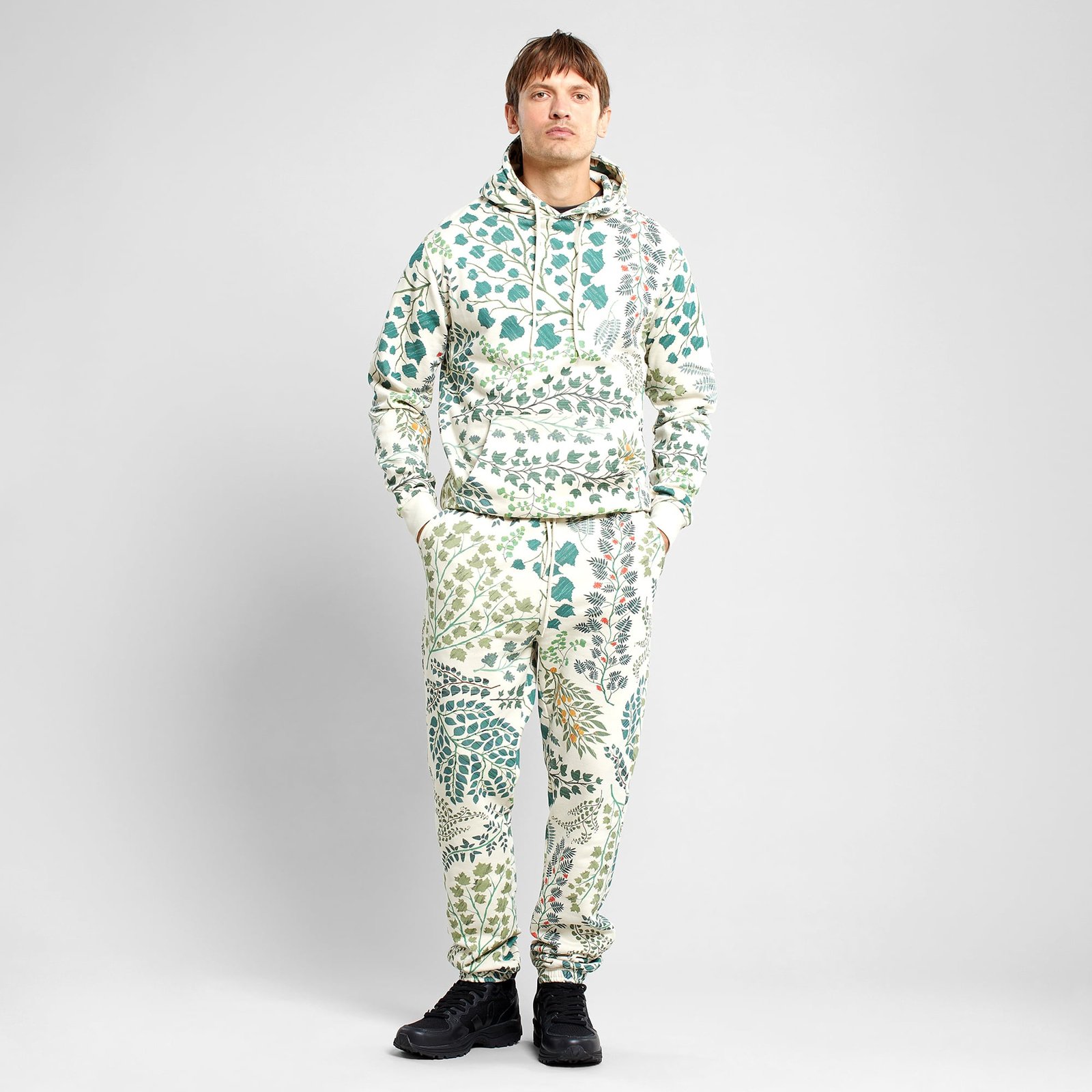 Sweatpants Tensta Botanical Quilt Oat White