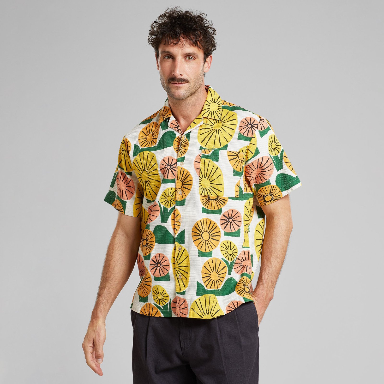 Shirt Marstrand Dandelions Oat White