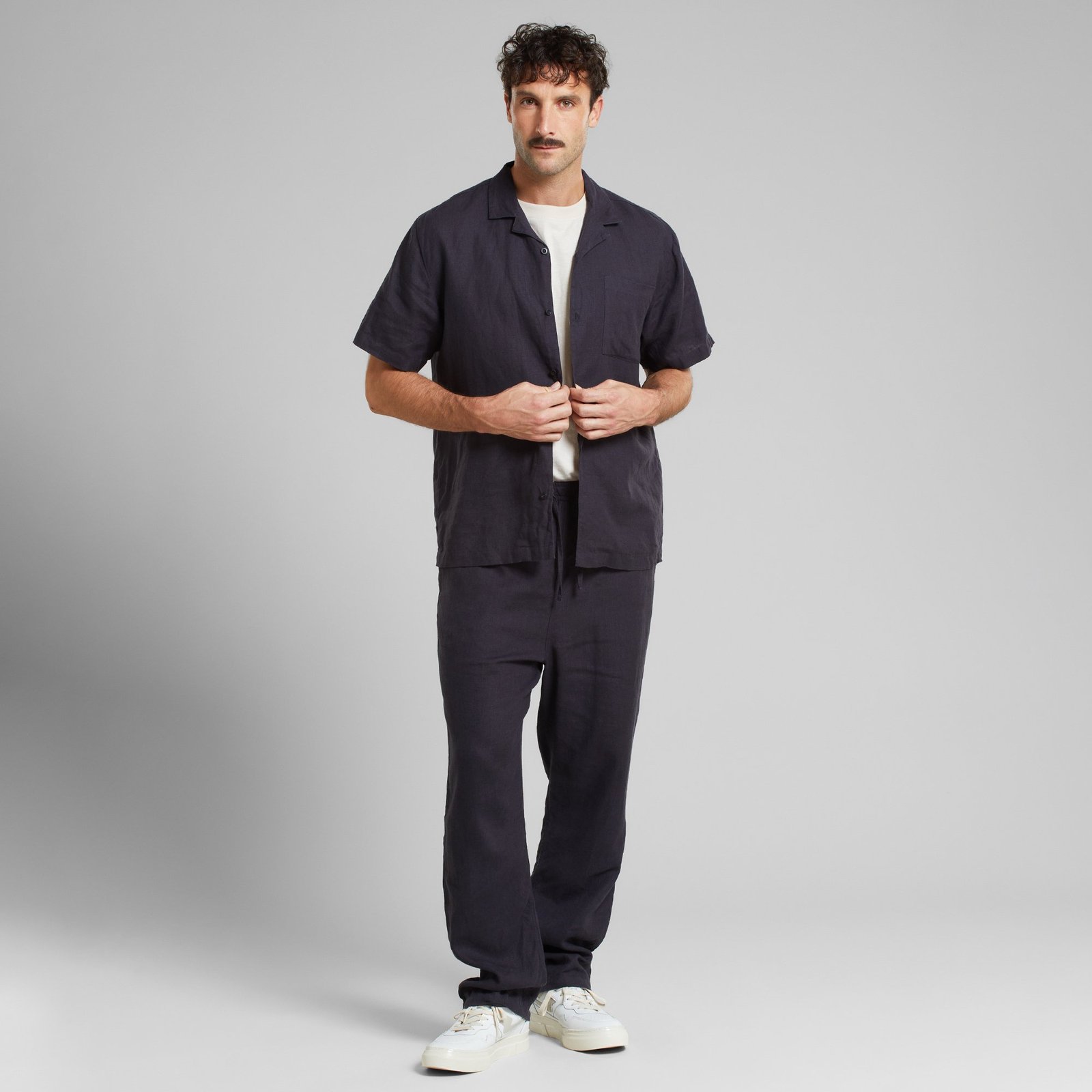 Pants Klitmoeller Linen Phantom Black