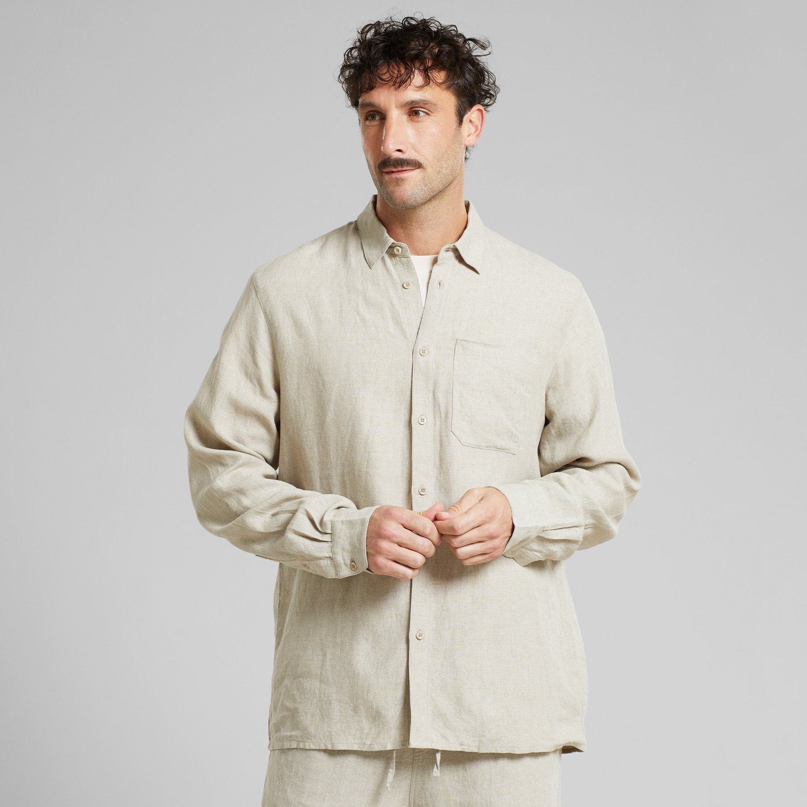 Shirt Rute Linen Ecru