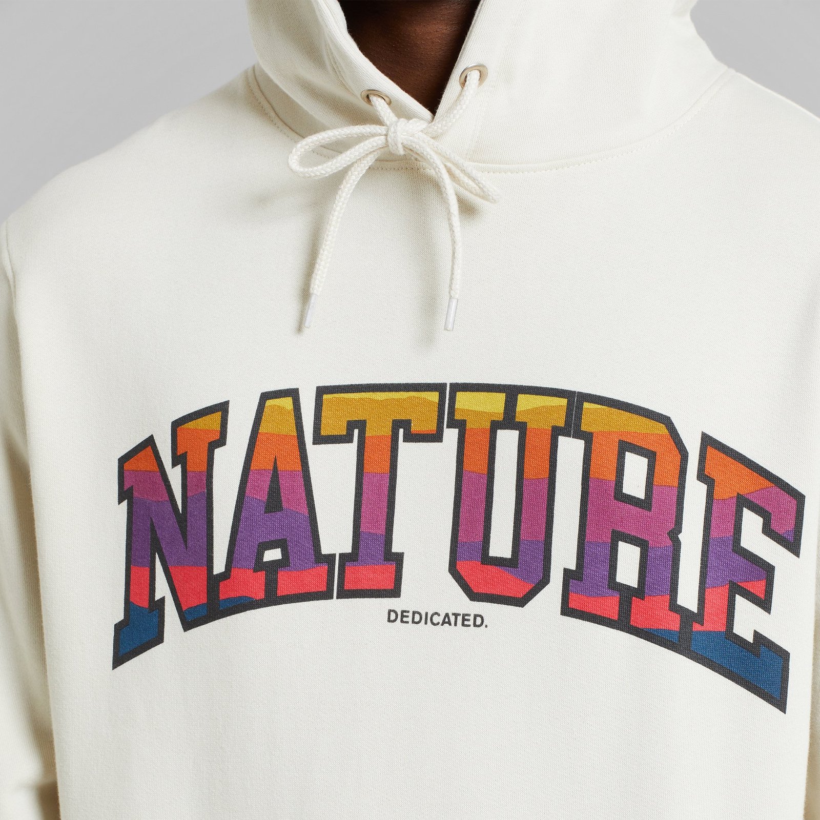 Hoodie Falun Nature Sunset Oat White