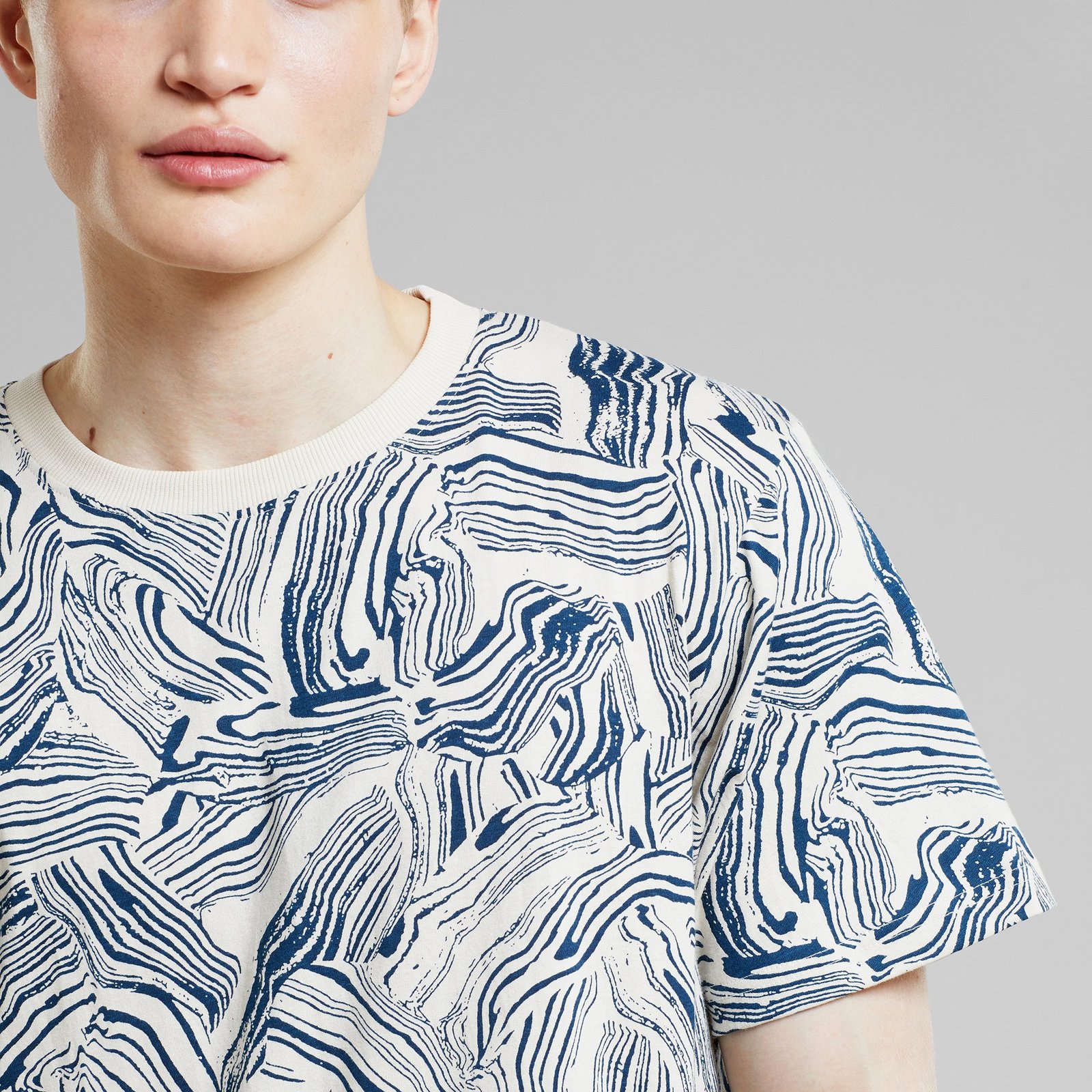 T-shirt Stockholm Clay Swirl Light Oat White