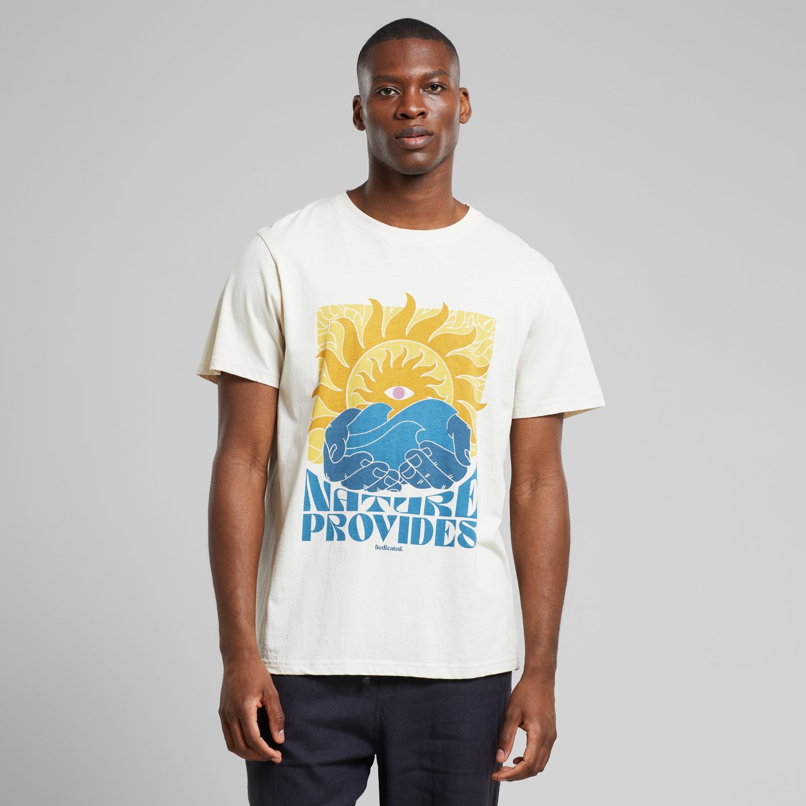 T-shirt Stockholm Nature Provides Oat White