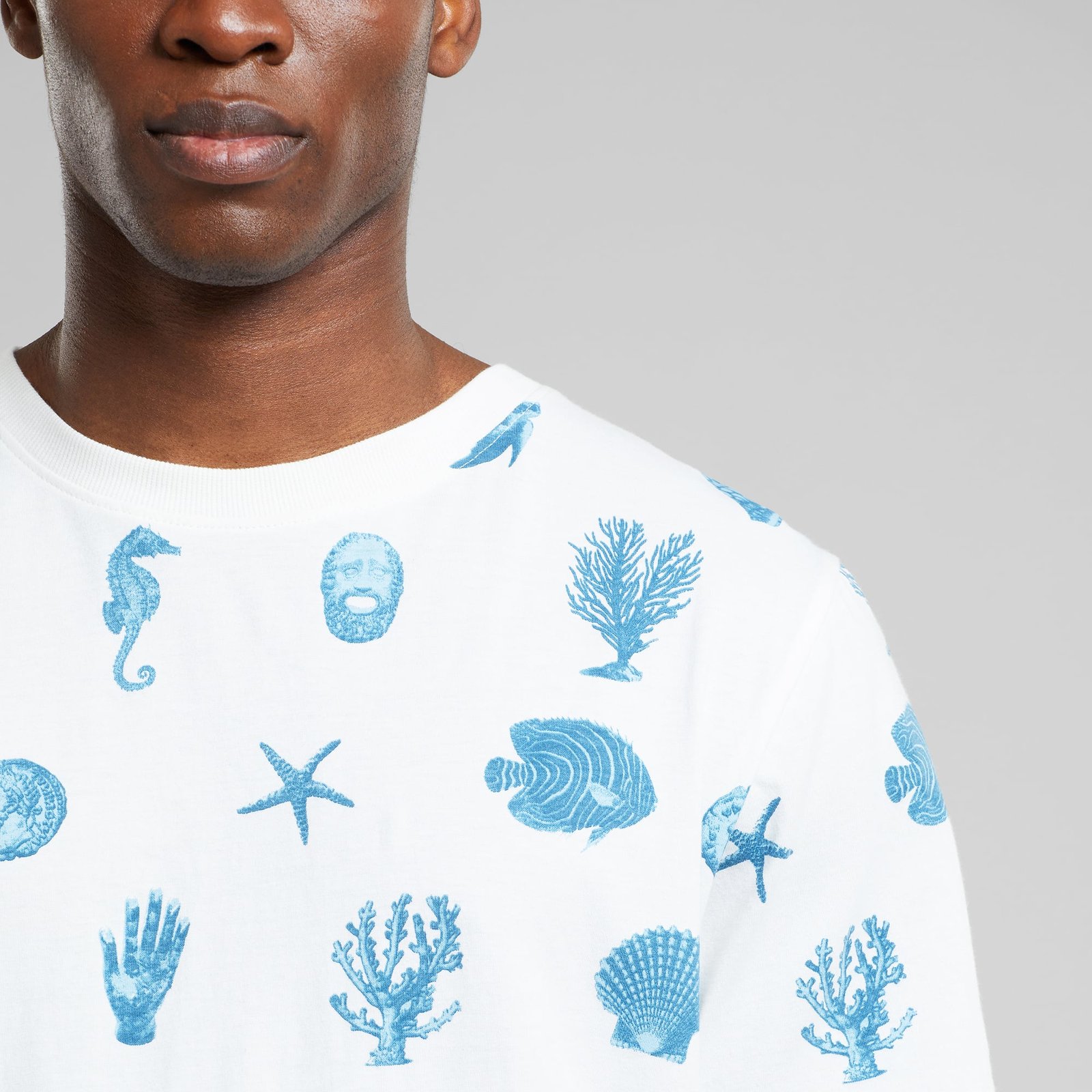 T-shirt Stockholm Ocean Life AOP Off White