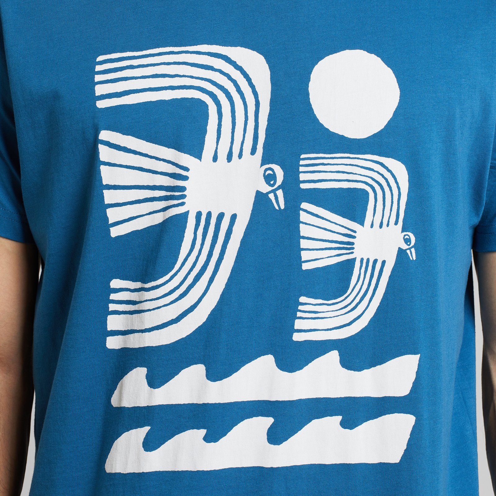 T-shirt Stockholm Seagulls and Waves Midnight Blue