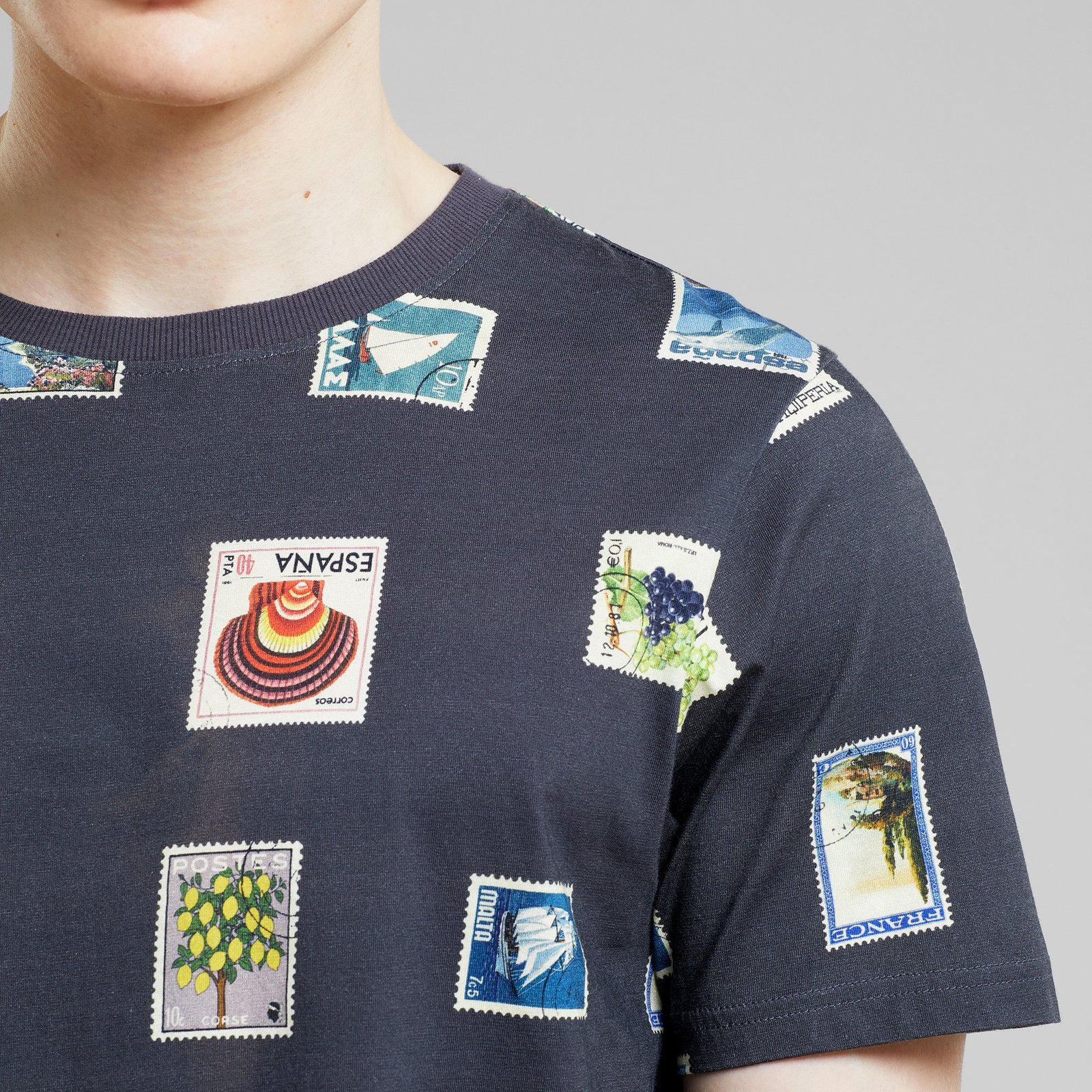 T-shirt Stockholm Stamps Charcoal