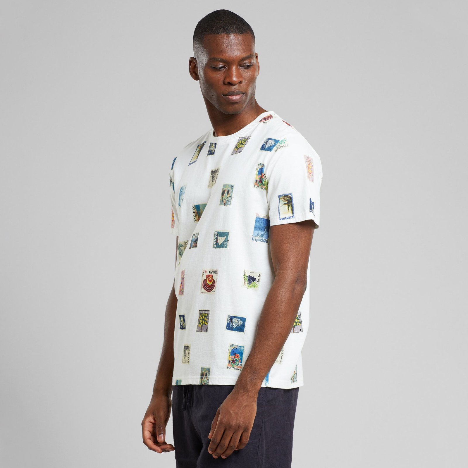 T-shirt Stockholm Stamps Off White