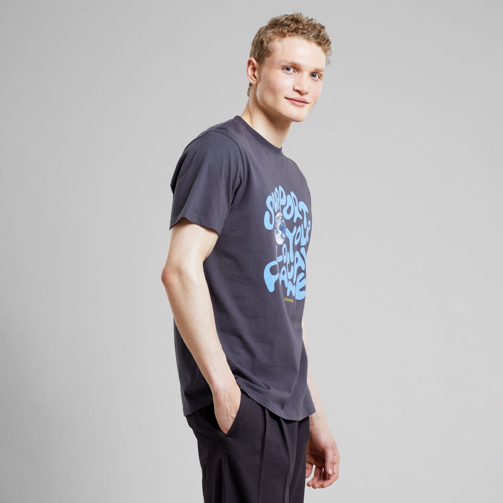 T-shirt Stockholm Support Globe Charcoal