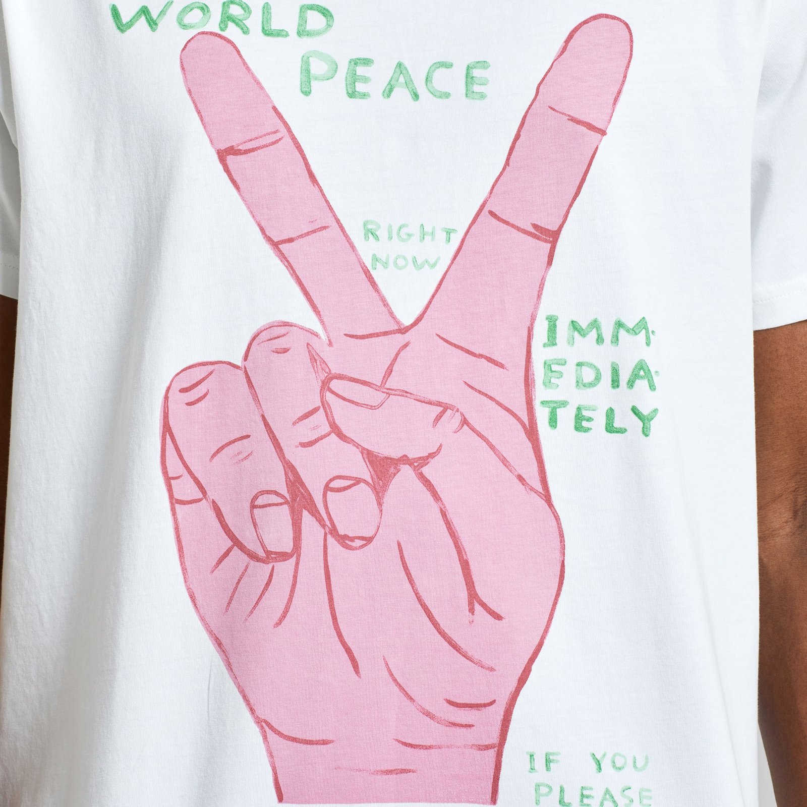 T-shirt Stockholm World Peace White