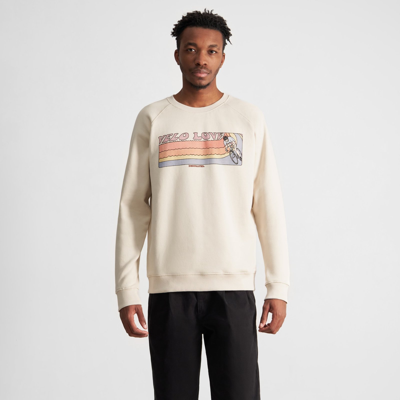 Sweatshirt Malmoe Retro Velo Love Oat White