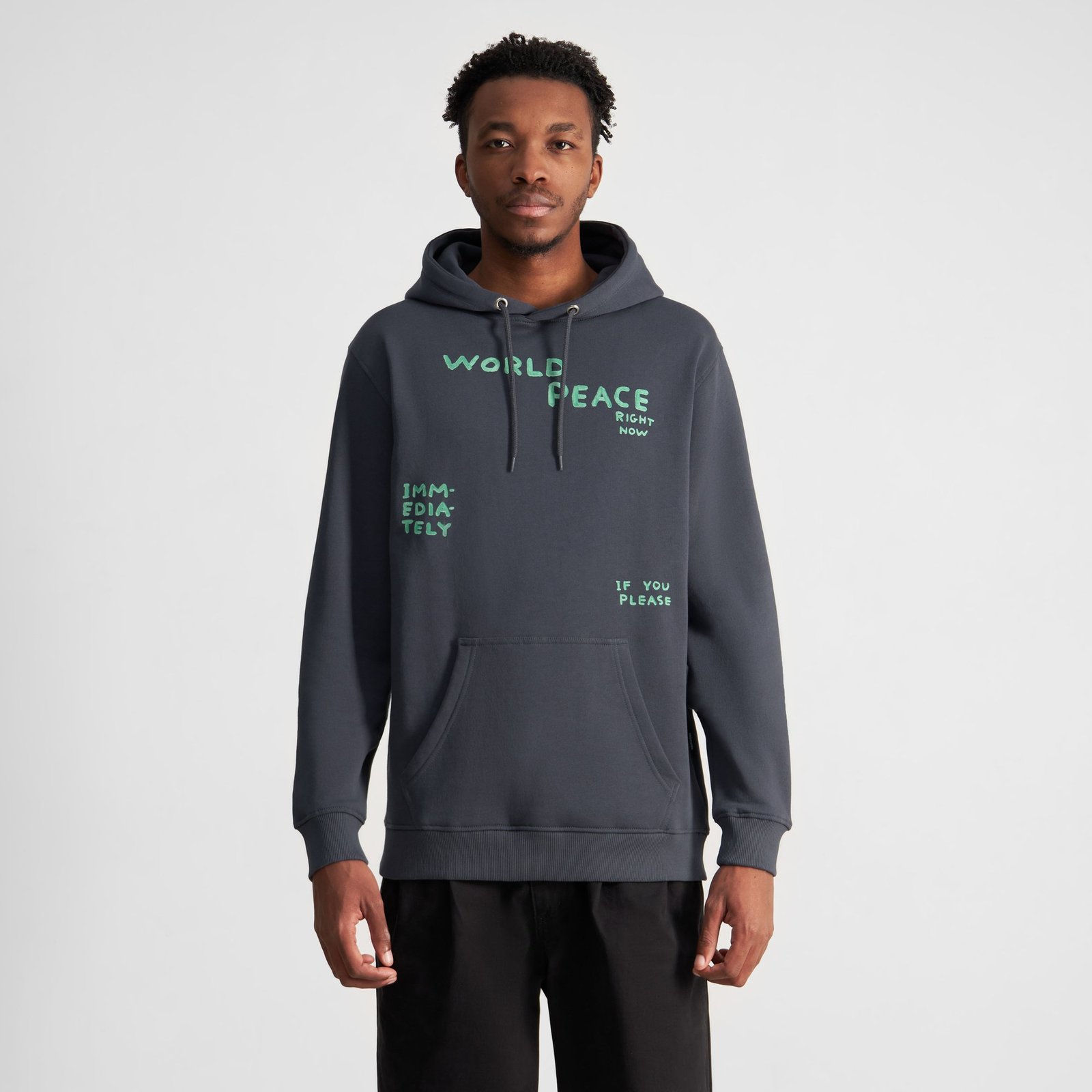 Hoodie Falun World Peace Charcoal