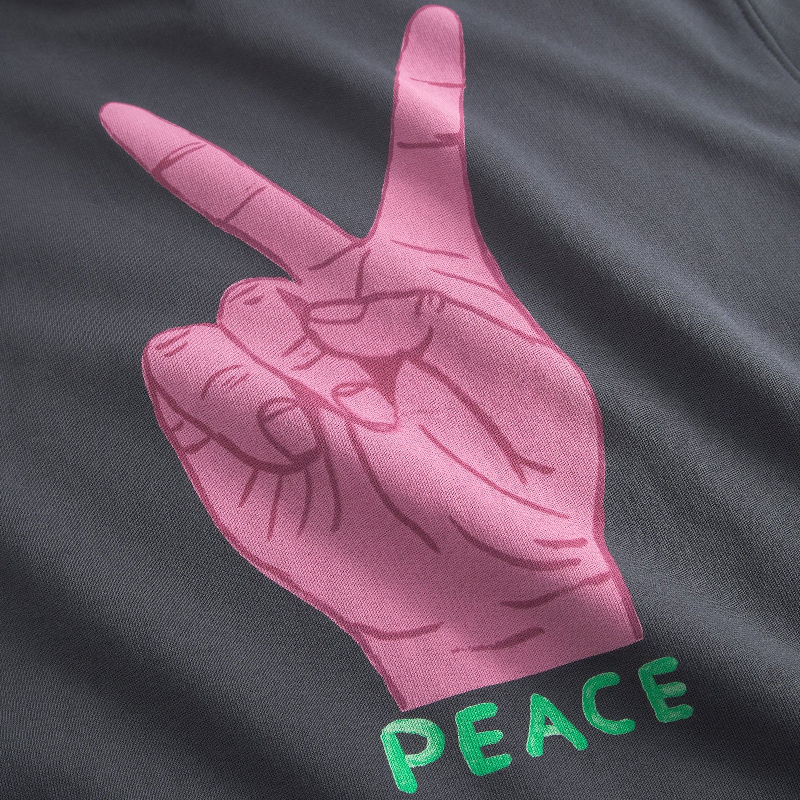Hoodie Falun World Peace Charcoal