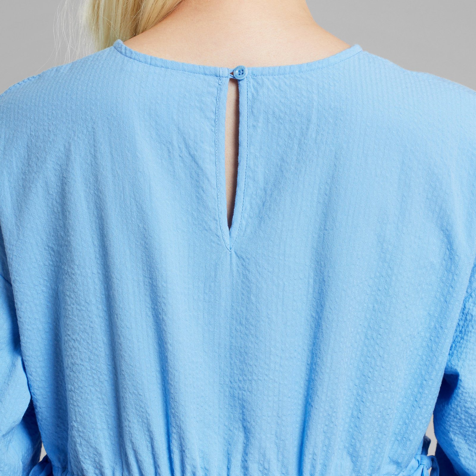 Dress Fejan Seersucker Della Blue