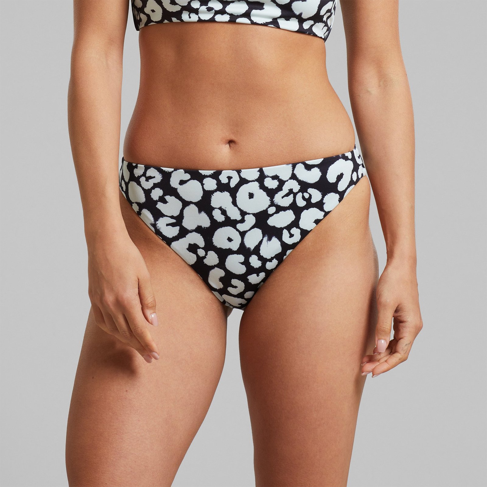 Bikini Bottoms Sanda Painted Leopard Black