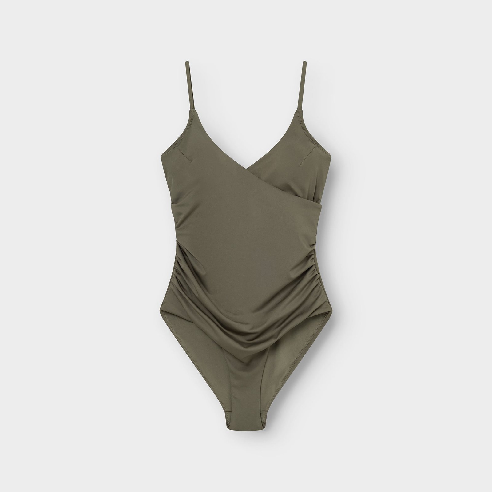 Wrap Swimsuit Klinte Leaf Green