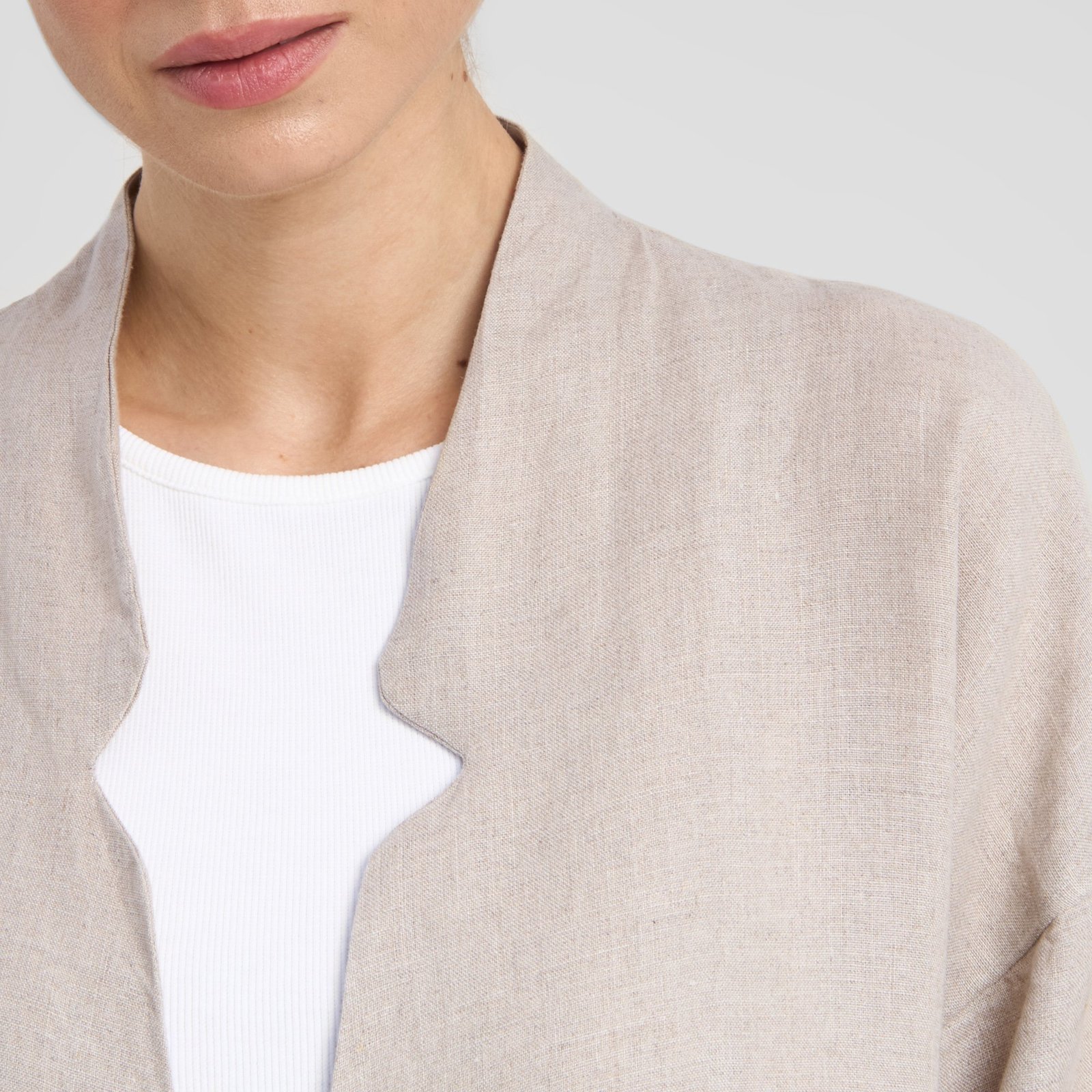 Loose Blazer Tanto Linen Ecru