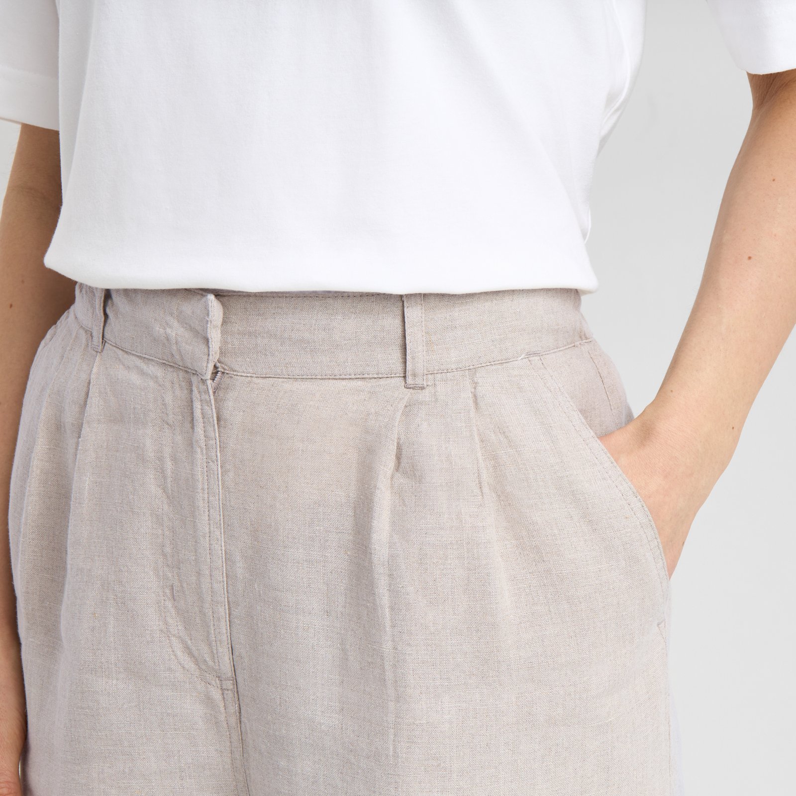 Pants Vickleby Linen Ecru