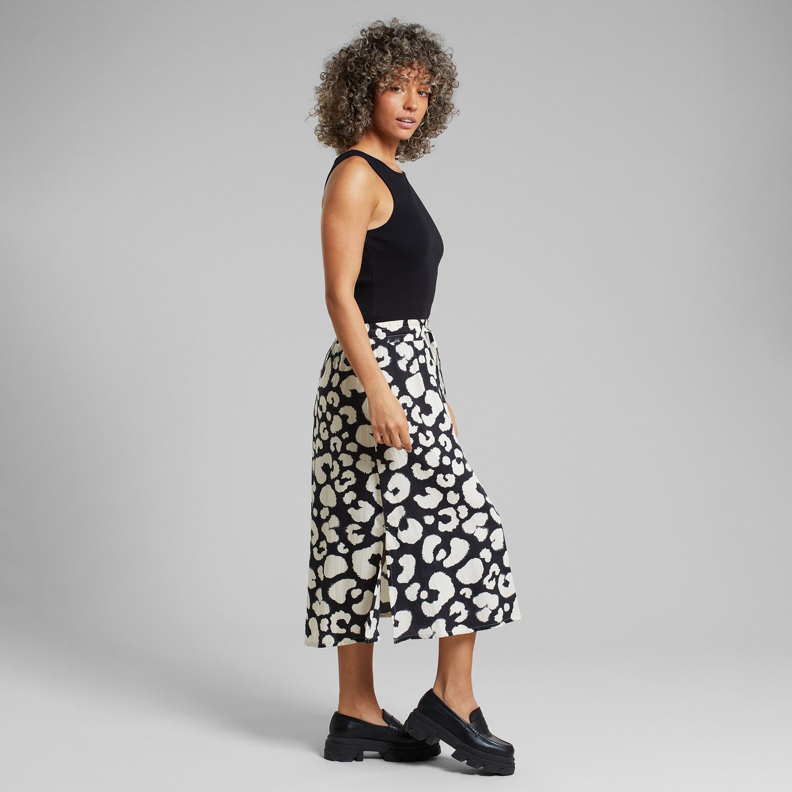 Skirt Klippan Painted Leopard Black