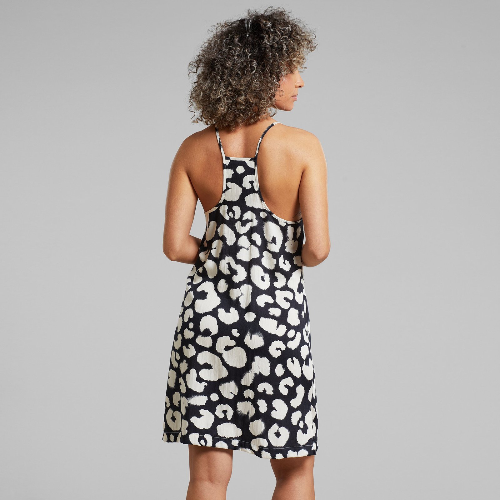 Strap Dress Kulla Painted Leopard Black