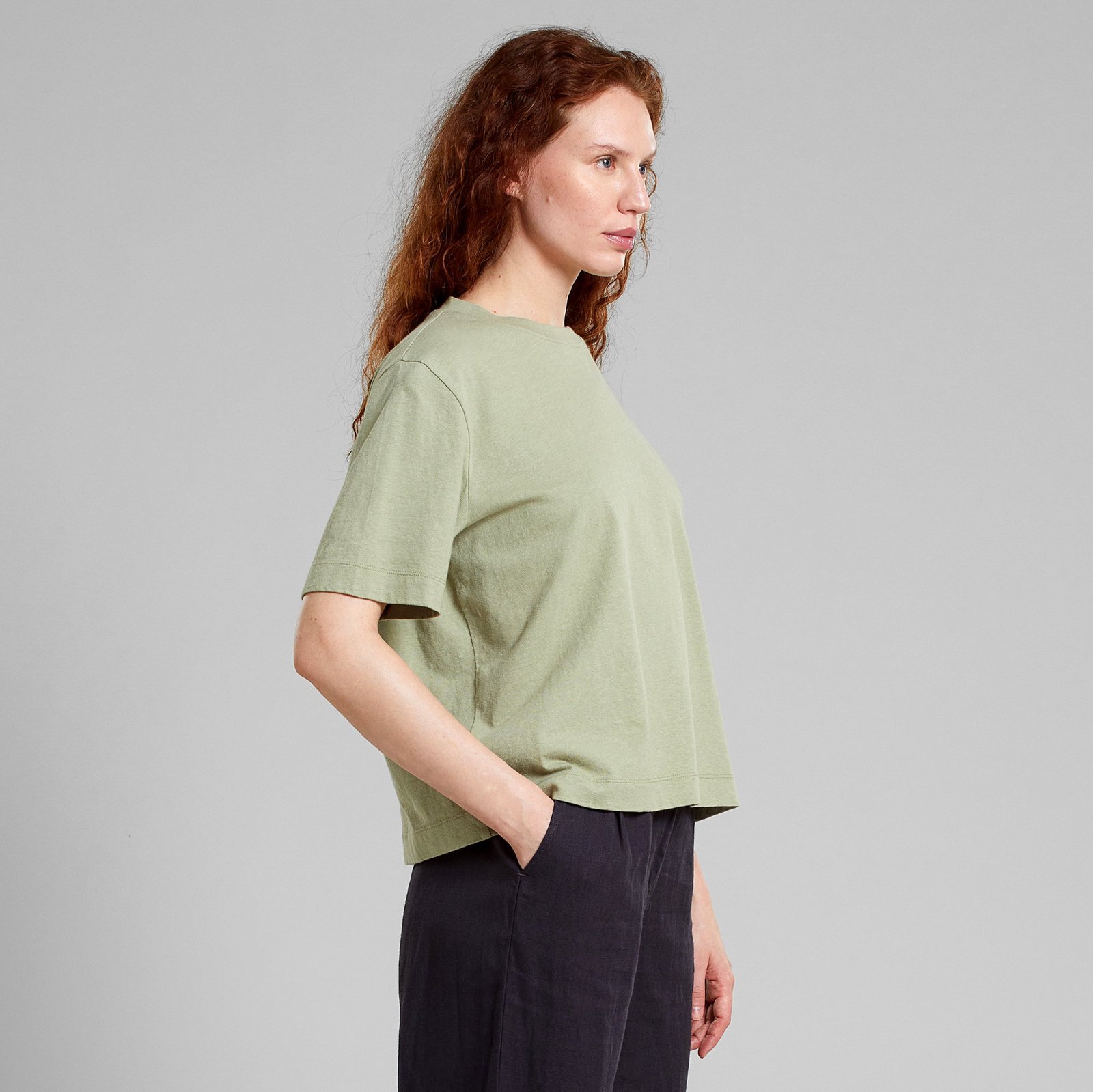 T-shirt Vadstena Hemp Tea Green