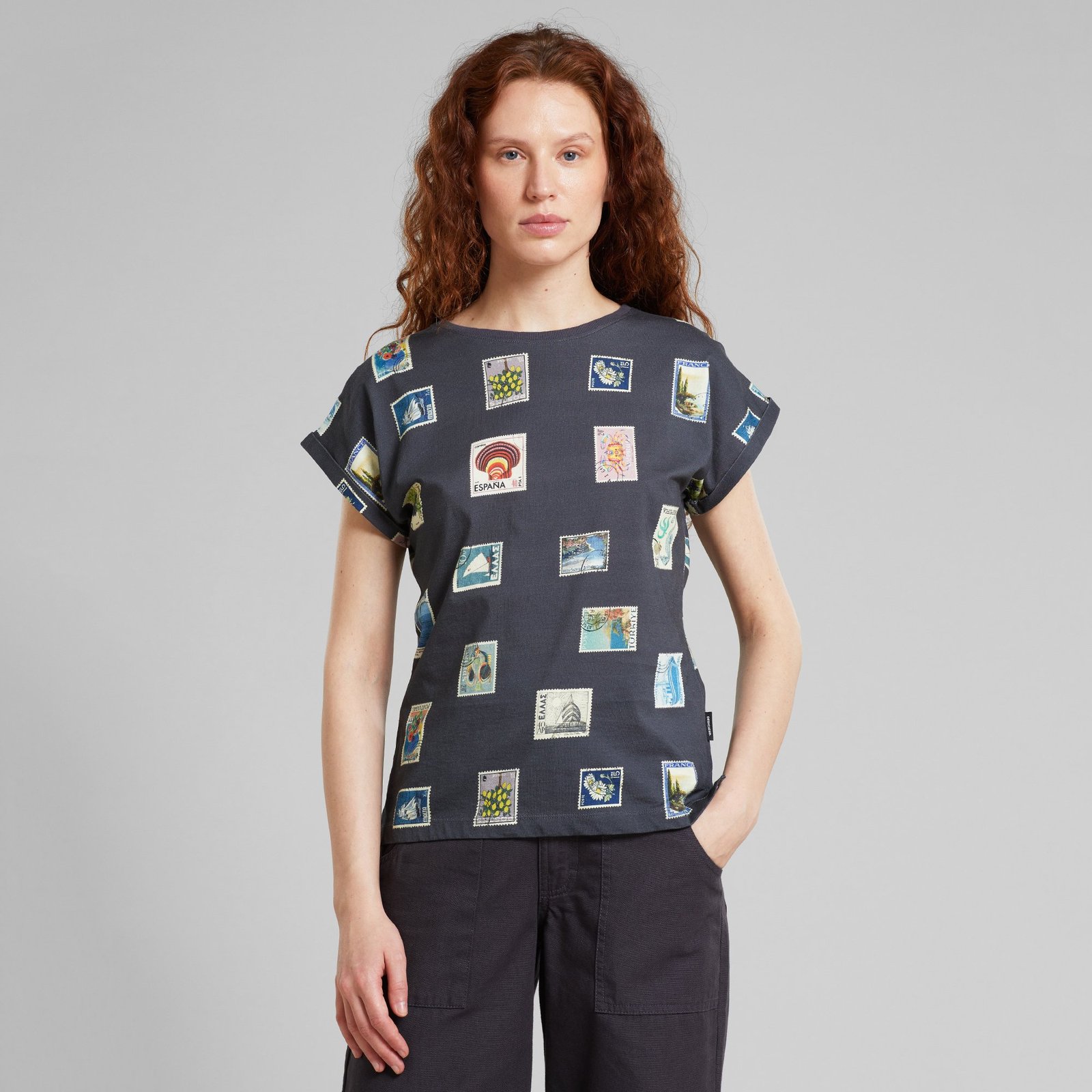 T-shirt Visby Stamps Charcoal