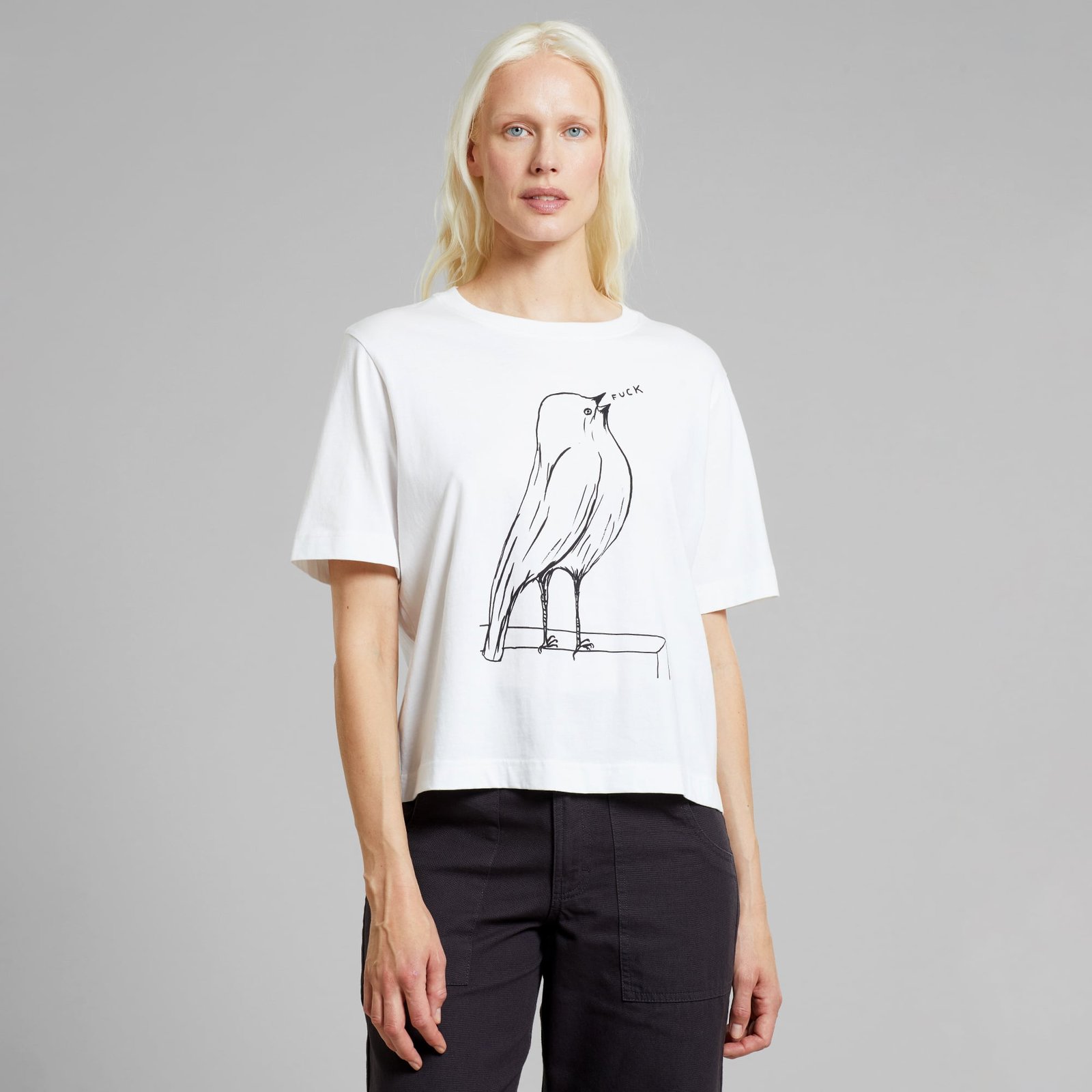 T-shirt Vadstena F Bird White