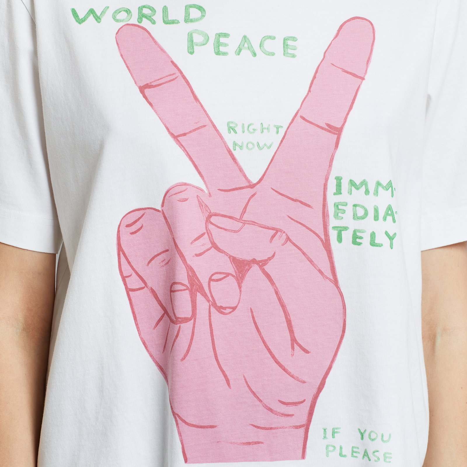 T-shirt Vadstena World Peace White