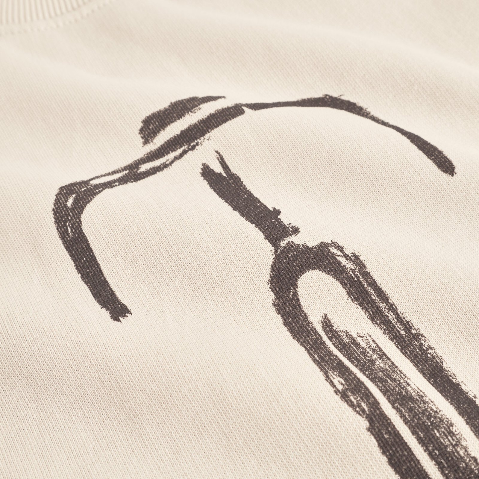 Sweatshirt Malmoe Bike Front Oat White