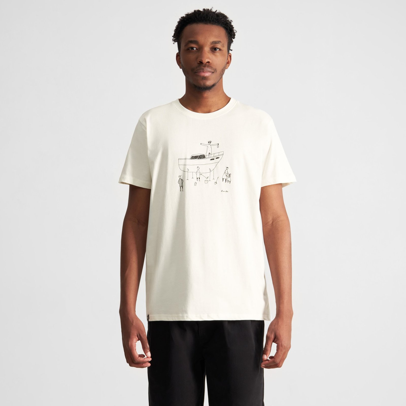 T-shirt Stockholm All Out Boat Off-White