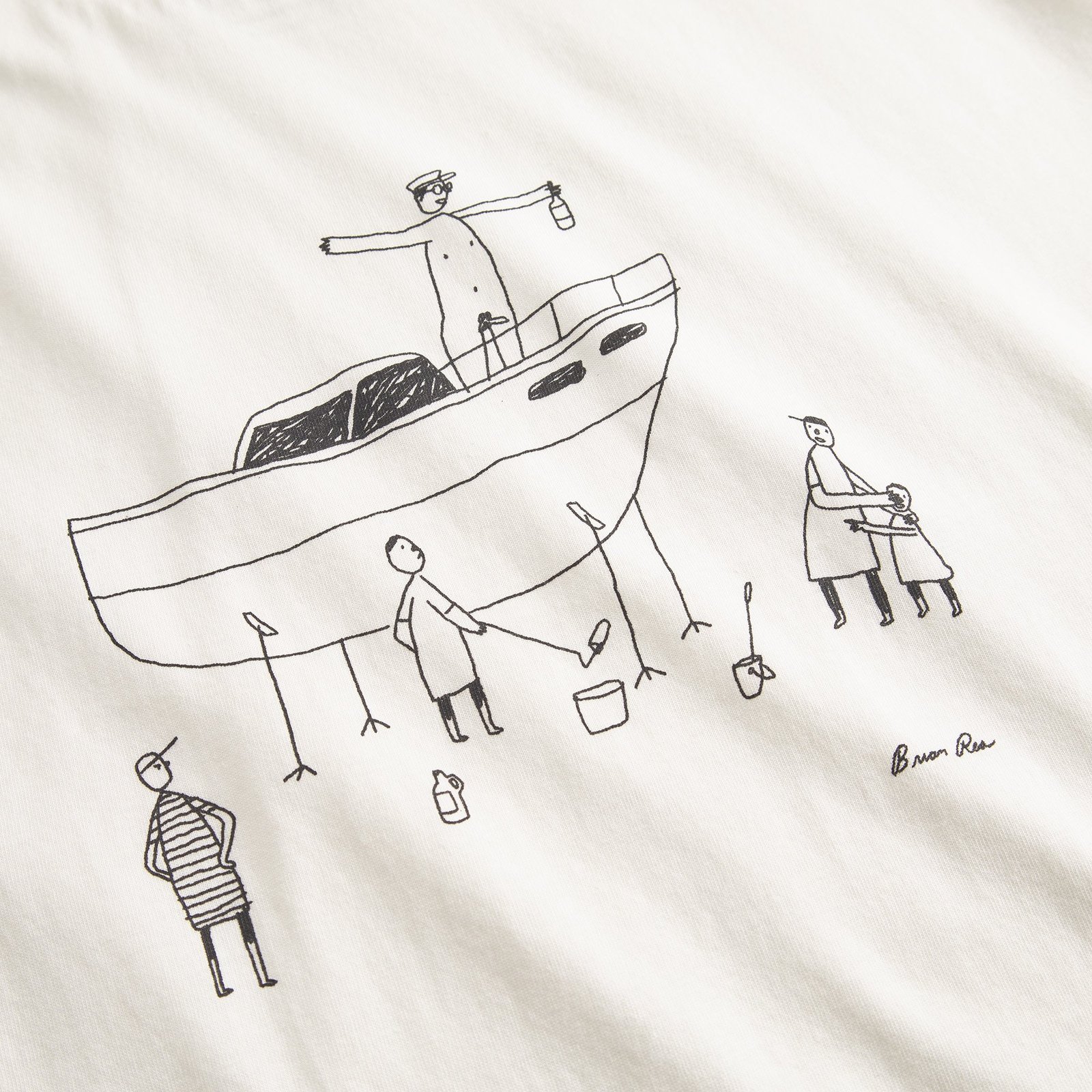 T-shirt Stockholm All Out Boat Off-White