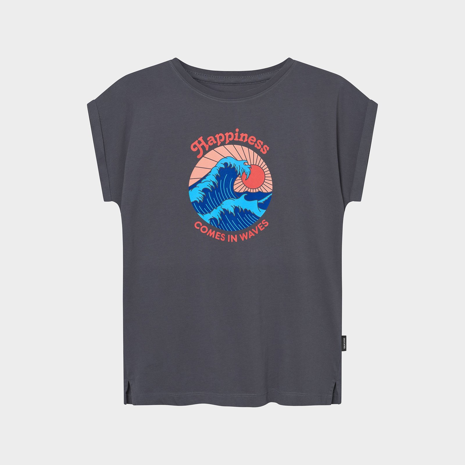 T-shirt Visby Happiness Charcoal