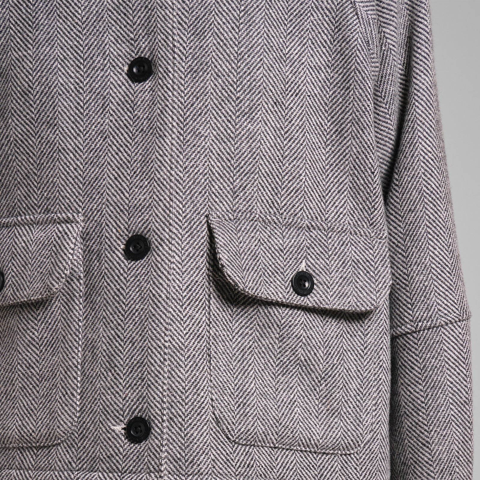 Wool Jacket Nabben Herringbone Black