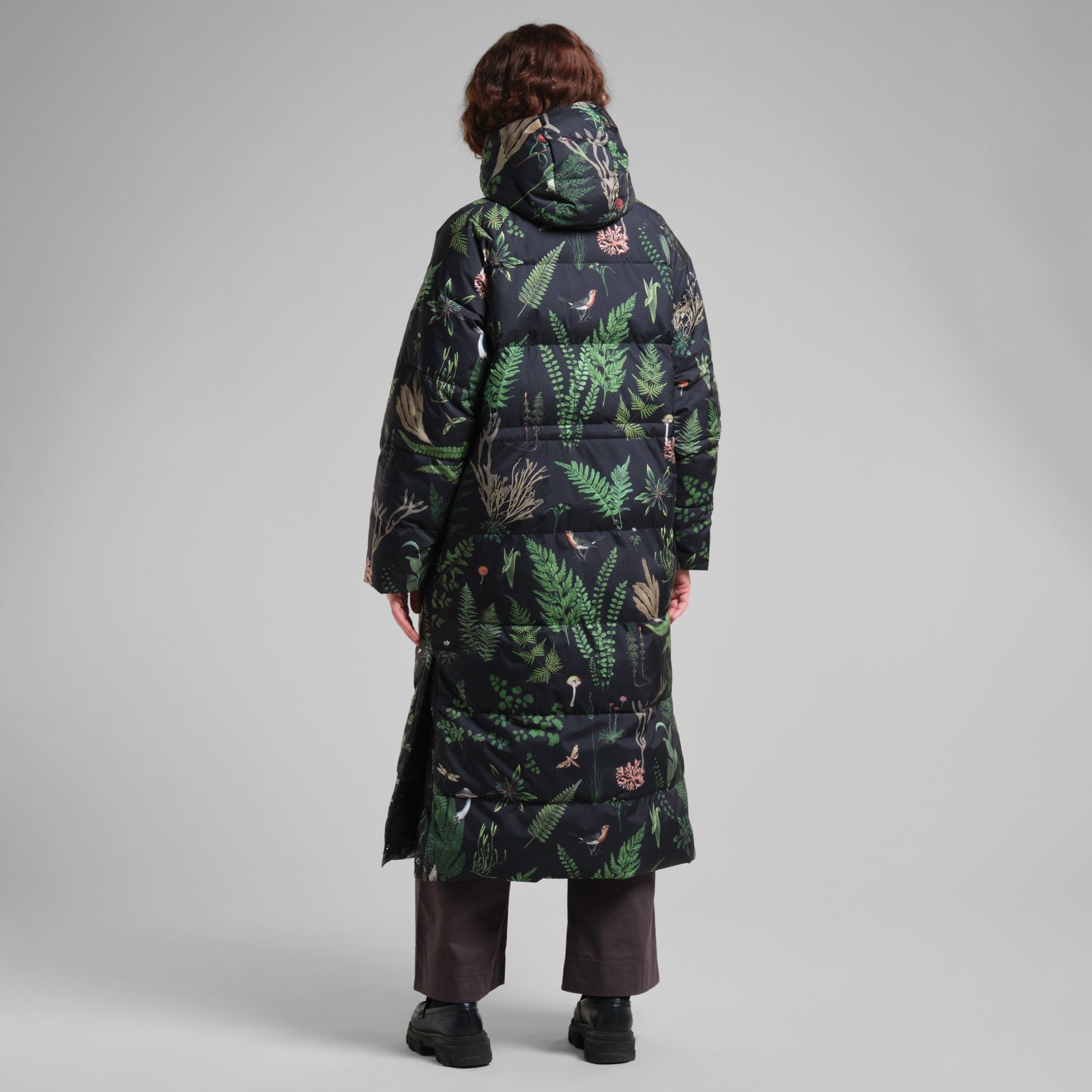 Long Puffer Jacket Karmas Secret Garden Multi Color