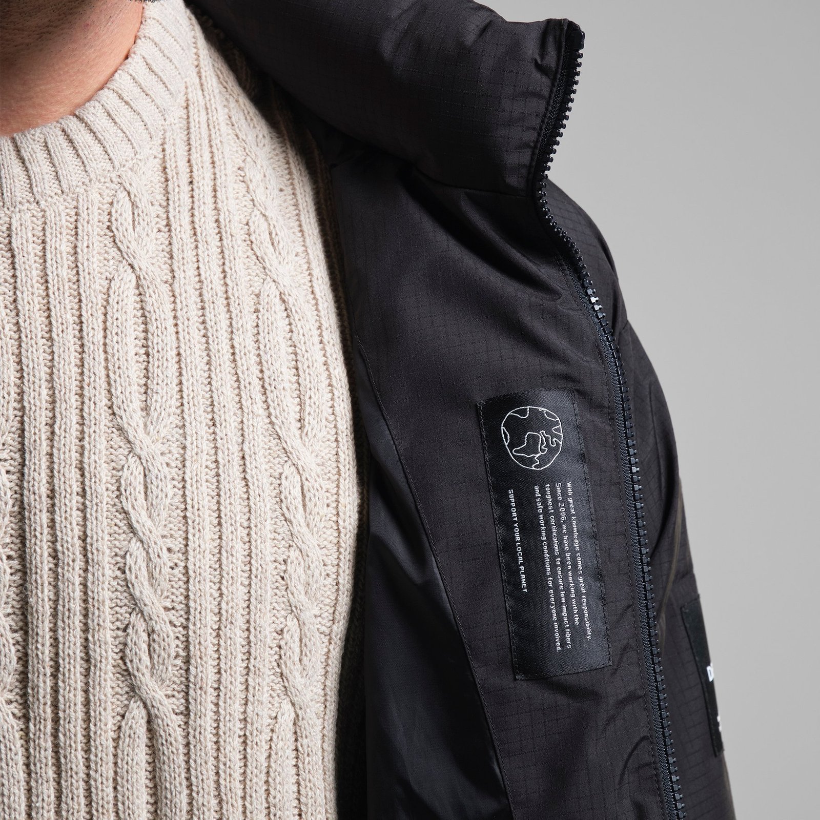 Puffer Sorsele Square Quilt Black