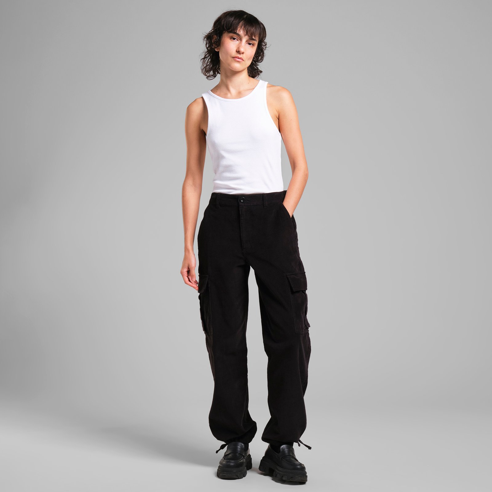 Cargo Pants Bagarmossen Corduroy Black