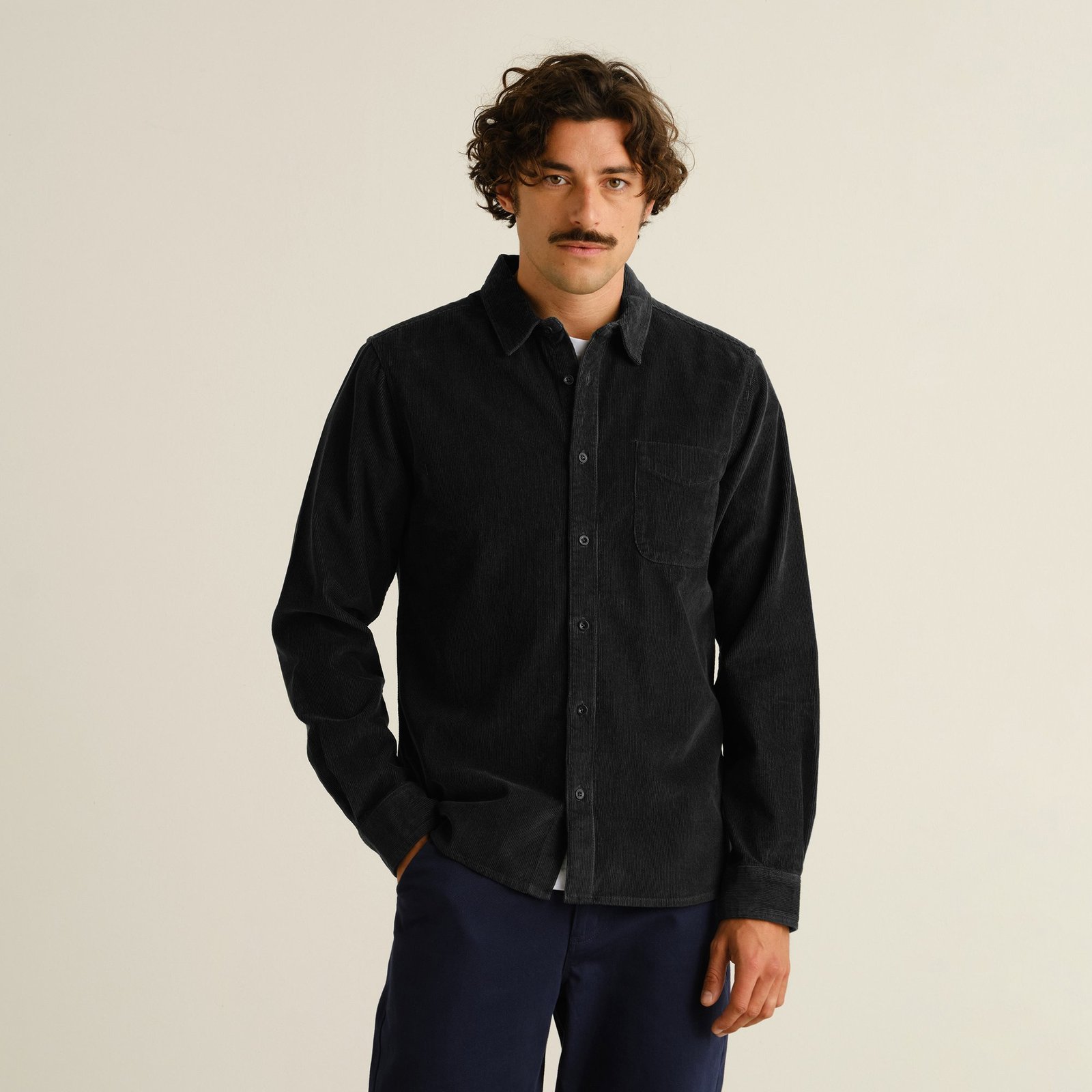 Shirt Varberg Corduroy Black