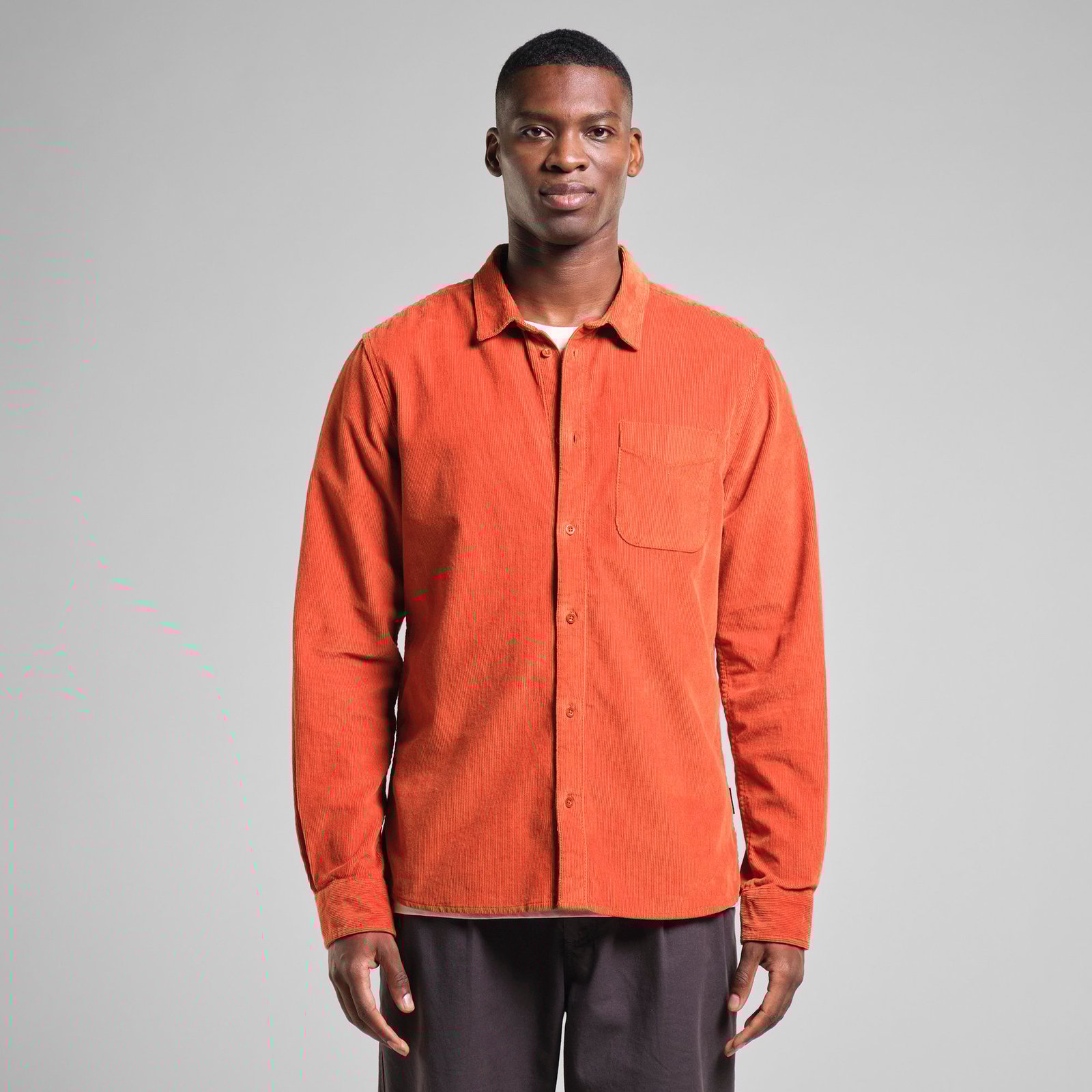 Shirt Varberg Corduroy Cinnamon Orange