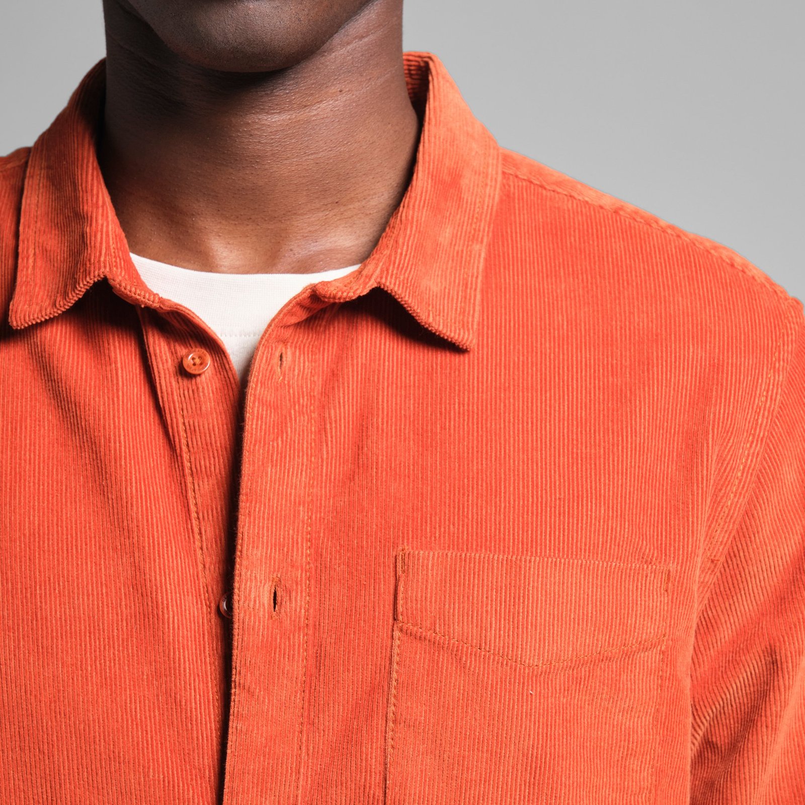 Shirt Varberg Corduroy Cinnamon Orange