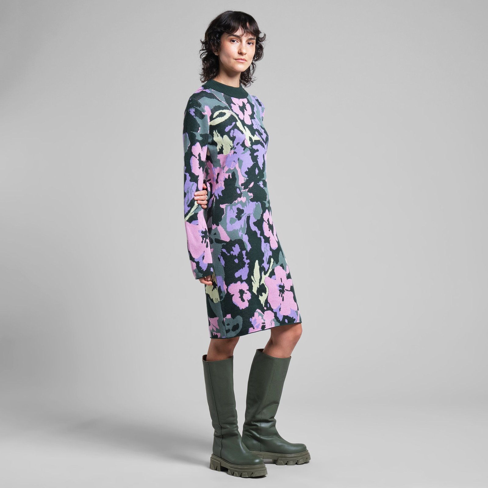 Dress Lo Warped Flowers Multi Color