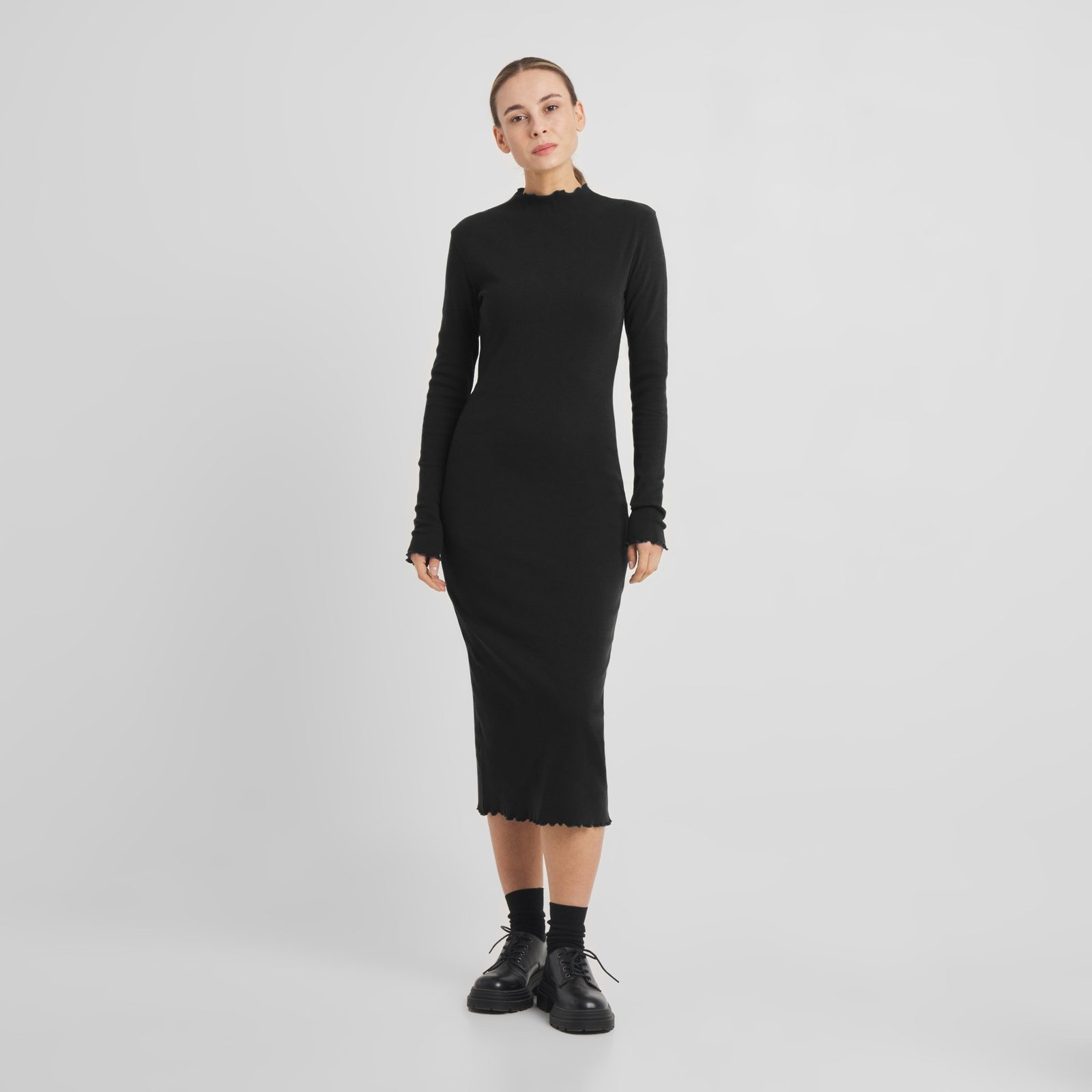 Rib Dress Lofta Black