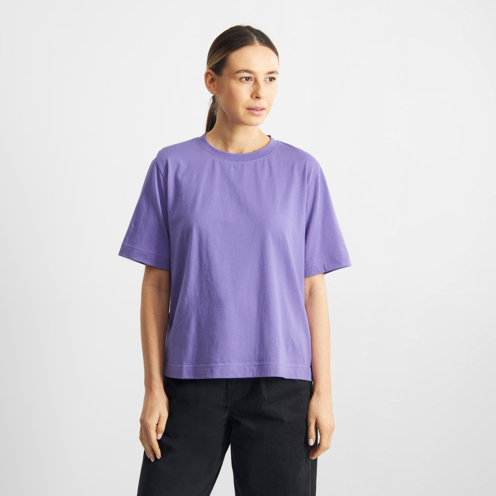 T-shirt Vadstena Base Paisley Purple