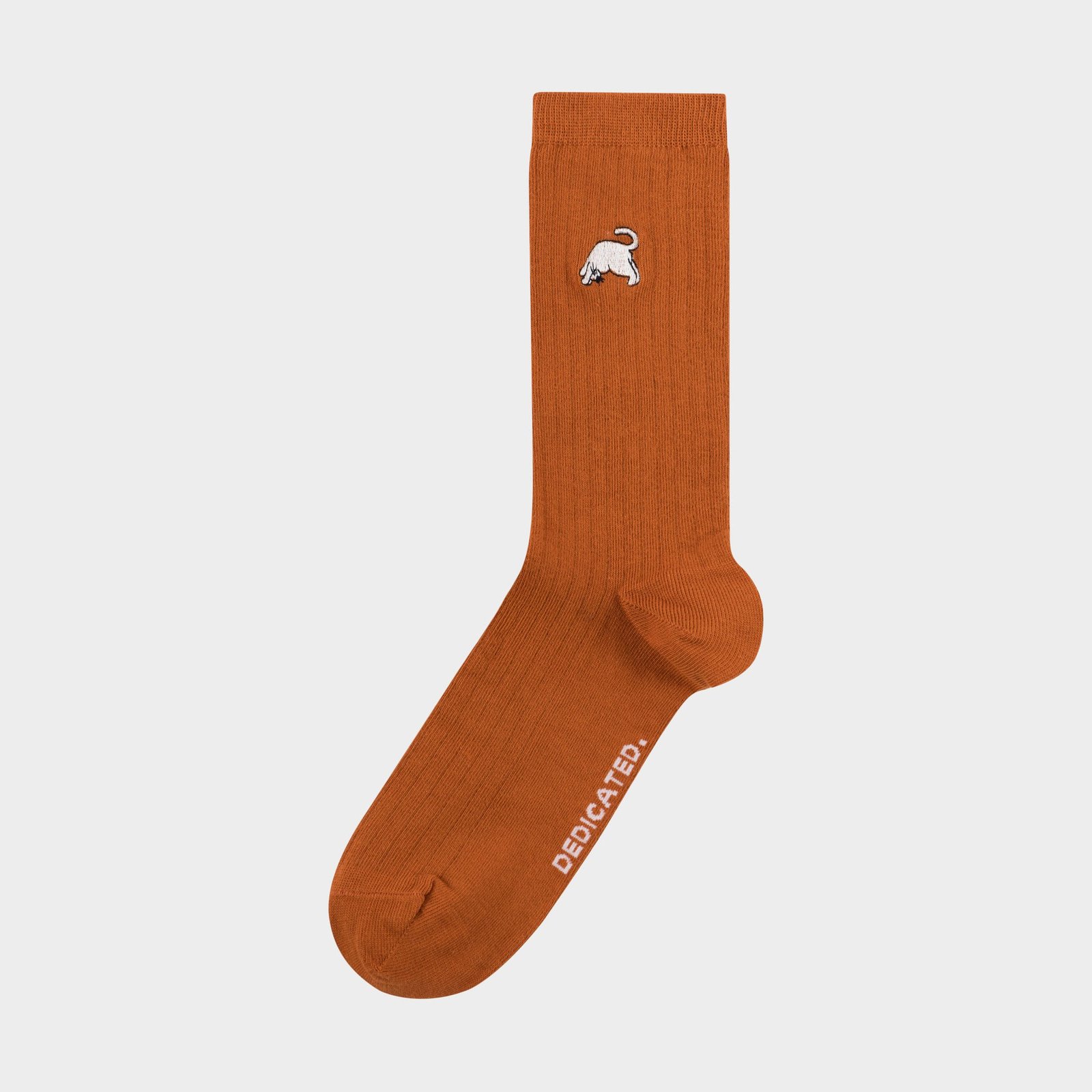 Rib Socks Knivsta Dog Pose Cinnamon Orange