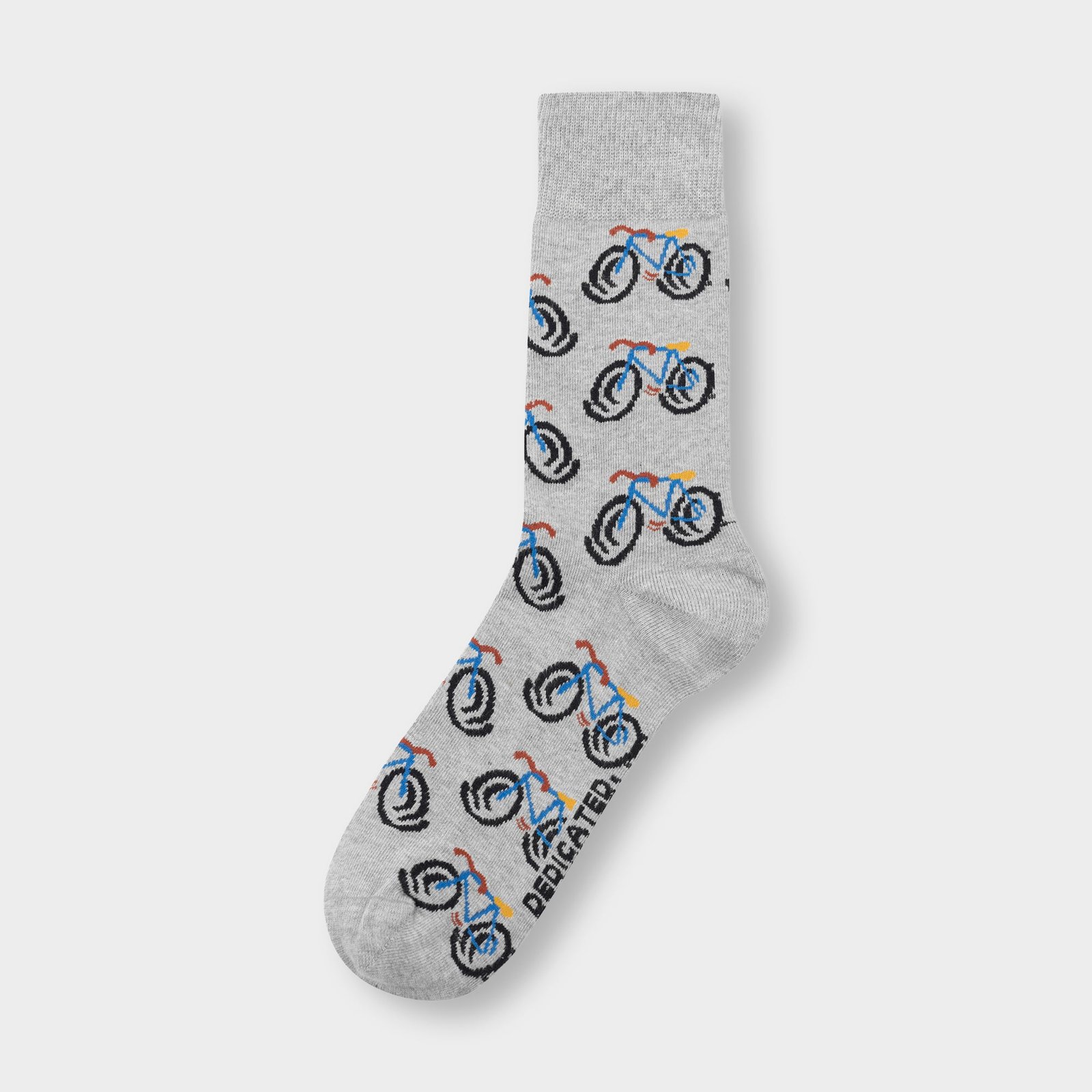 Socks Sigtuna Happy Bike AOP Grey Melange