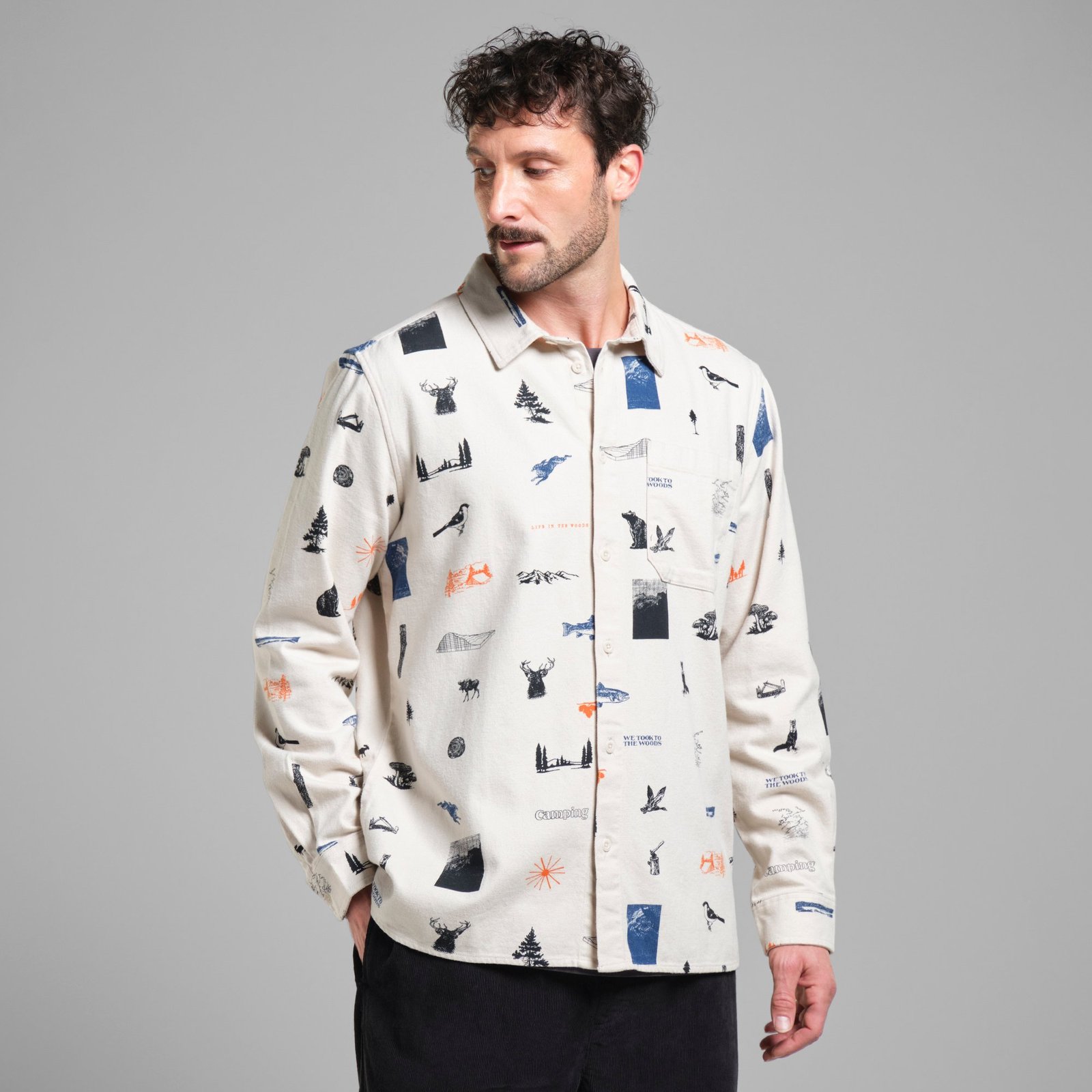 Shirt Rute Flannel In The Woods Oat White