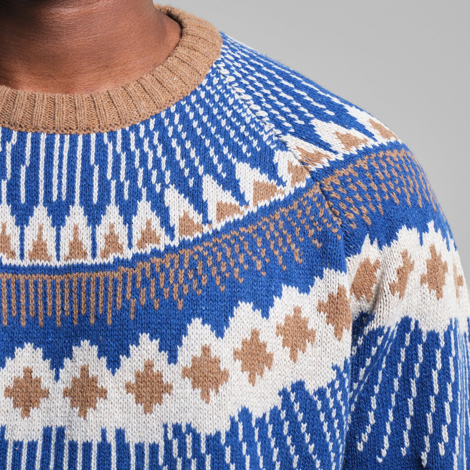 Sweater Malung Fair Isle Royal Blue