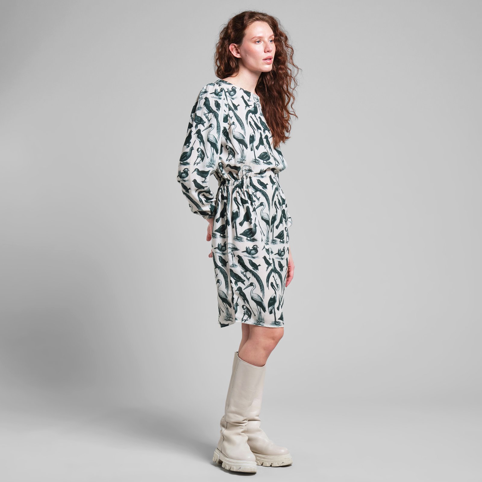 Dress Hjo Birds Green