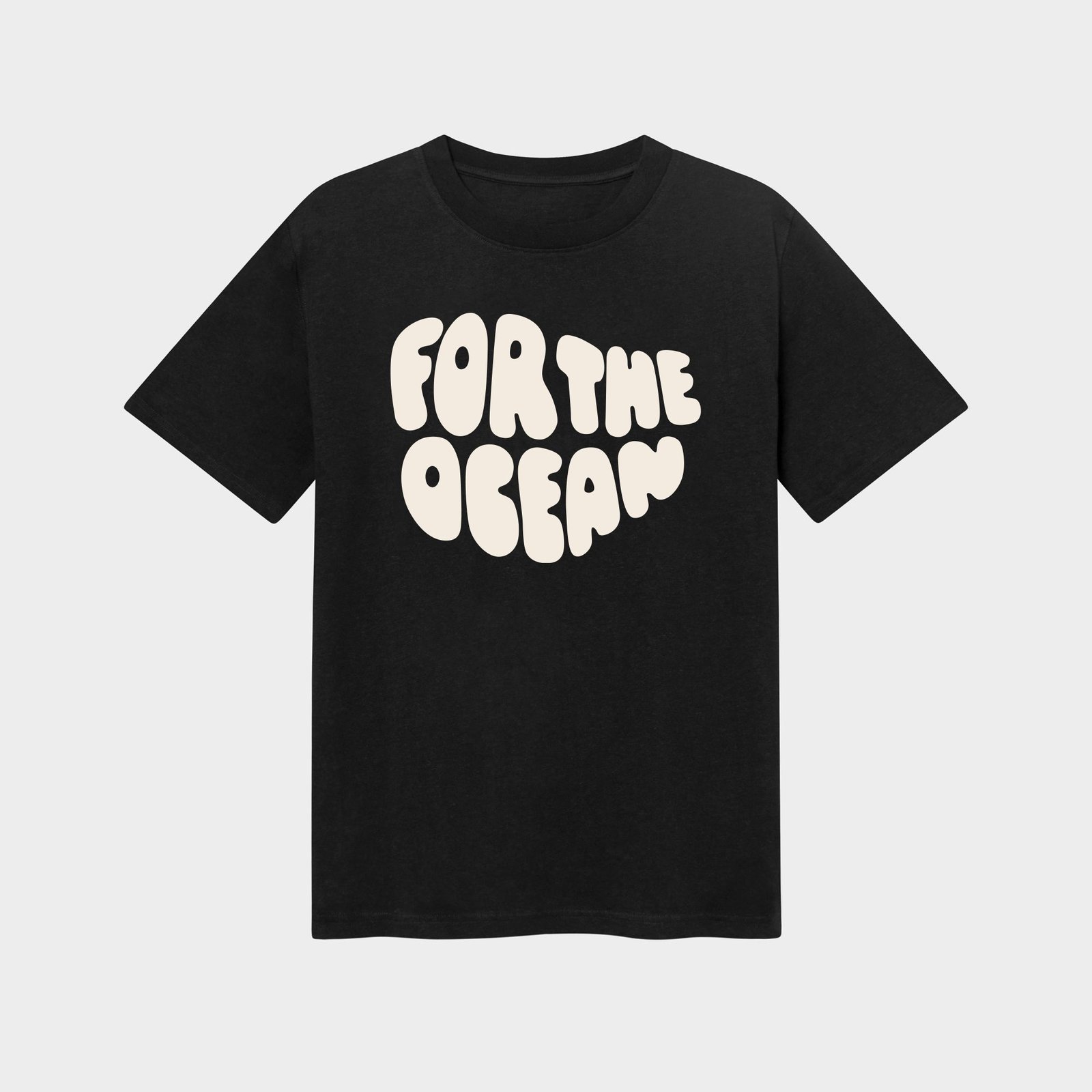 T-shirt Gustavsberg Hemp  For the Ocean Black