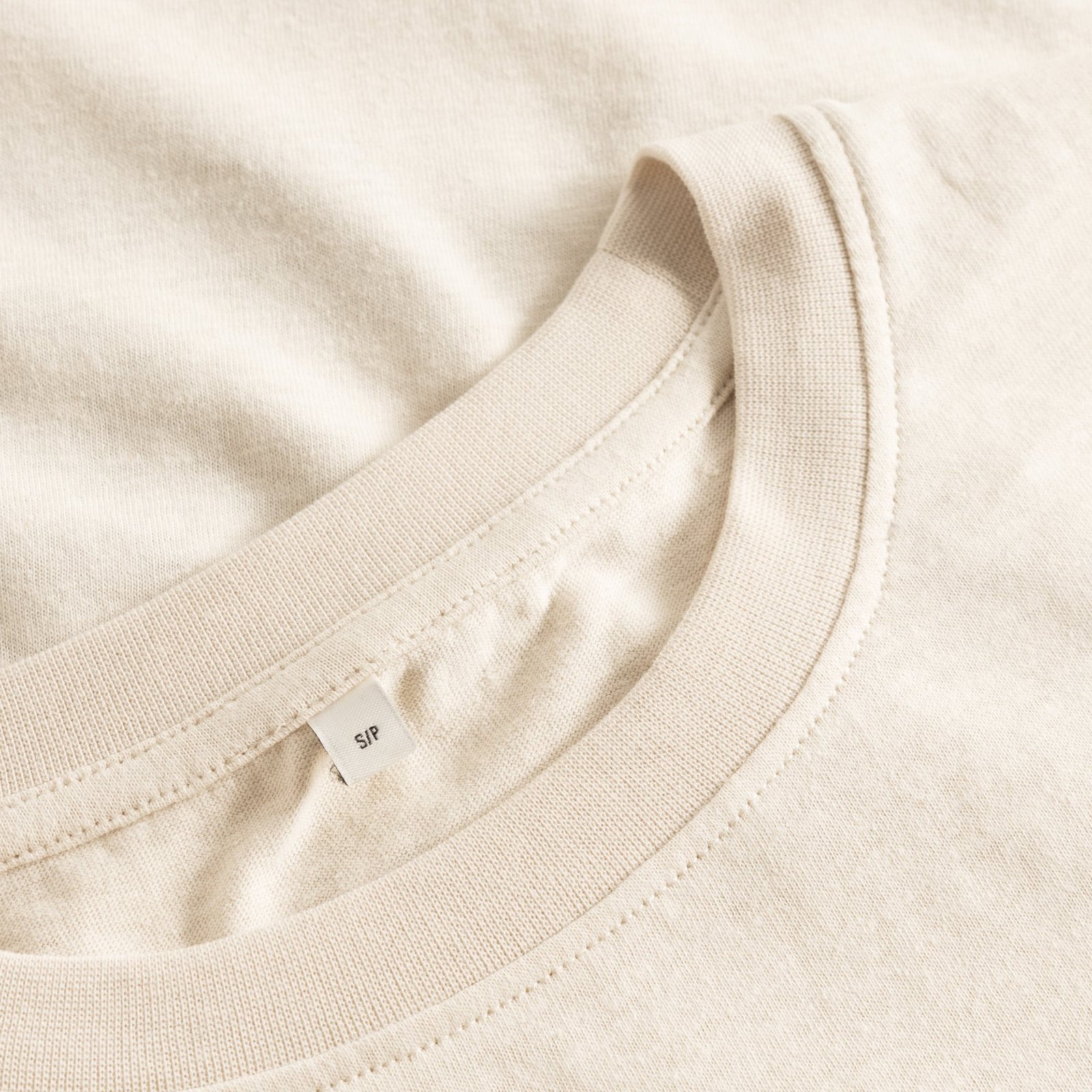 T-shirt Vadstena Hemp Dolphin Tail Vanilla White